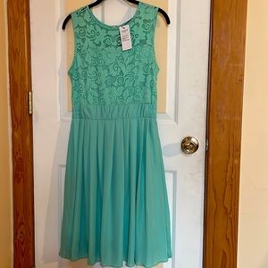 NWT Teal Lace Dress